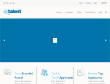 Tablet Screenshot of etalent.net